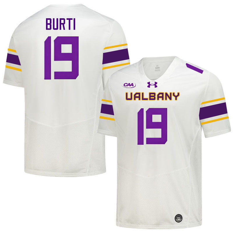 UAlbany Great Danes #19 Caden Burti College Football Jerseys,Uniforms-White